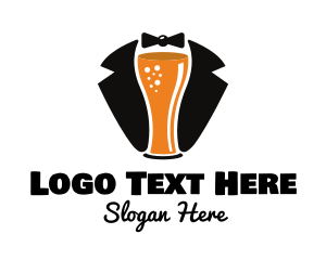 Bar - Beer Tuxedo Bar logo design