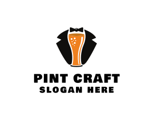 Pint - Beer Tuxedo Bar logo design