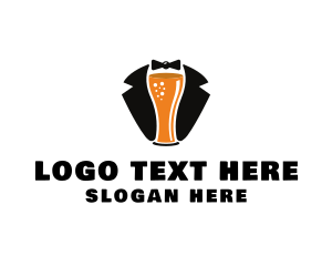 Booze - Beer Tuxedo Bar logo design