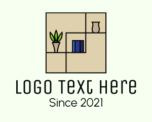 Wooden - Homeware Shelf Furniture logo design