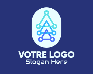 Blue Triangles Tech Logo