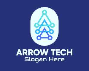 Blue Triangles Tech logo design