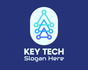 Blue Triangles Tech logo design