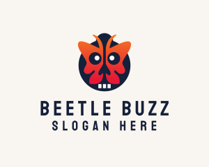 Beetle - Skull Ladybug Mask logo design