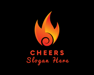 Burning Hot Fire Logo