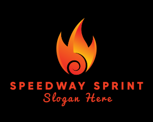 Hot - Burning Hot Fire logo design