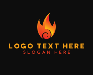 Burn - Burning Hot Fire logo design