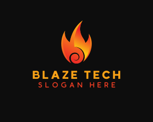 Burning Hot Fire logo design