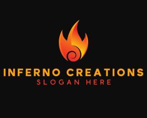 Burning Hot Fire logo design