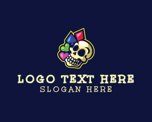 Halloween - Gambling Skull Casino logo design