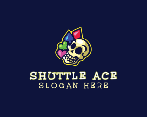 Gambling Skull Casino logo design