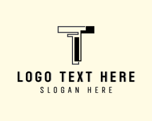 Architecture - Interior Designer Contractor Letter T logo design