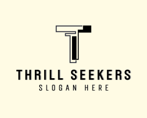 Interior Designer Contractor Letter T logo design