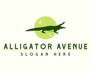 Alligator Crocodile Wildlife logo design