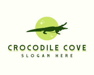 Alligator Crocodile Wildlife logo design