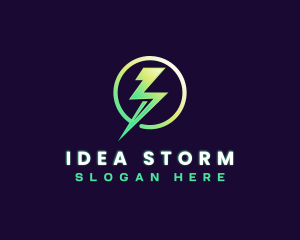 Lightning Power Generator logo design