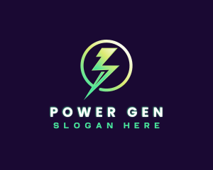 Lightning Power Generator logo design