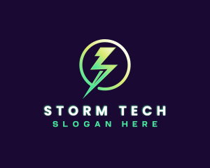 Storm - Lightning Power Generator logo design