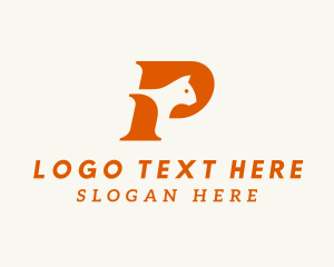 Letter P - Cat Veterinary Clinic logo design