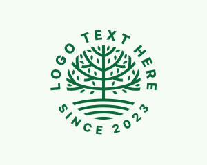 Forest Tree Nature Garden  logo design