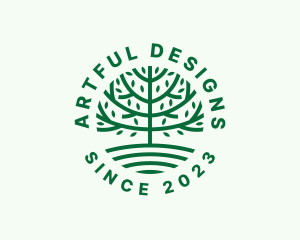 Forest Tree Nature Garden  logo design