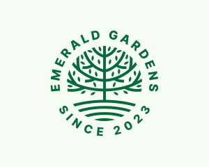 Forest Tree Nature Garden  logo design