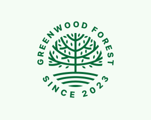 Forest Tree Nature Garden  logo design