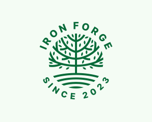 Forest Tree Nature Garden  logo design