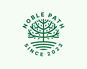 Forest Tree Nature Garden  logo design