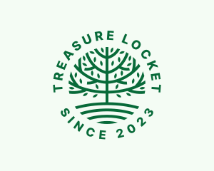 Forest Tree Nature Garden  logo design