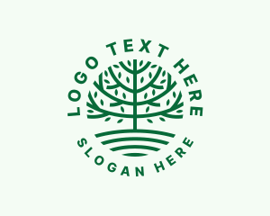 Forest Tree Nature Garden  Logo