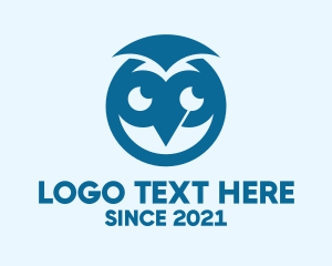 Studying - Blue Owl Mascot logo design