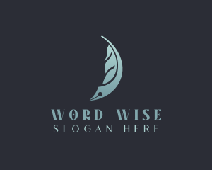 Literature - Fountain Pen Feather Writing logo design