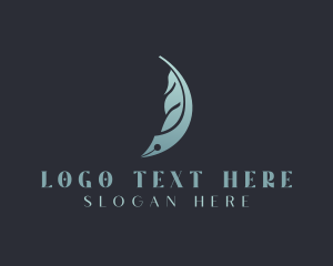 Stationery - Fountain Pen Feather Writing logo design