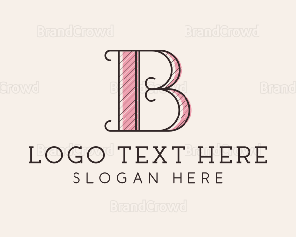 Retro Business Letter B Logo