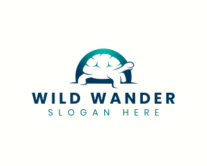 Wild Turtle Tortoise logo design