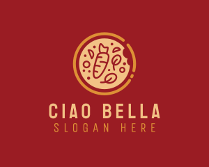 Italian - Vegetable Pizza Restaurant logo design