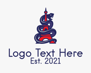 Tour Guide - Snake Tower Paris logo design