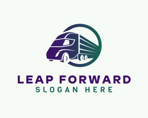 Gradient Truck Forwarding logo design