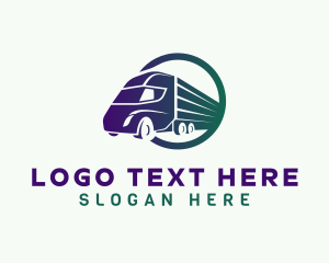 Transportation - Gradient Truck Forwarding logo design