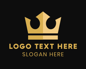 Event Organizer - Premium Gold Crown logo design