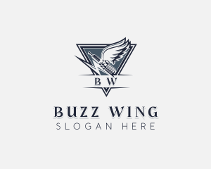 Sparkplug Engine Wings logo design