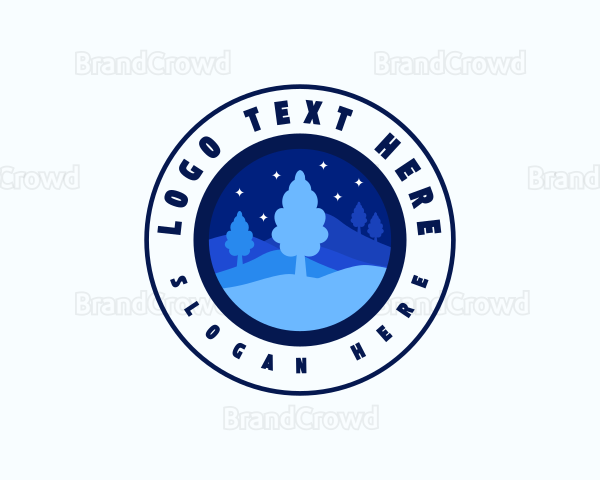Night Farm Tree Logo