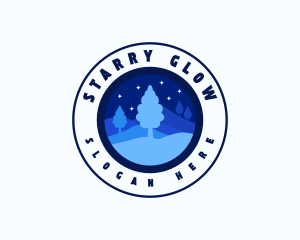 Night Farm Tree logo design