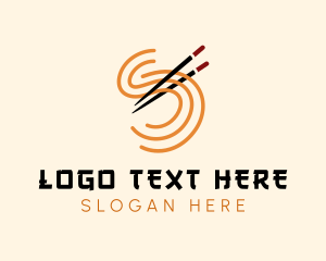 Restaurant - Oriental Noodles Letter S logo design