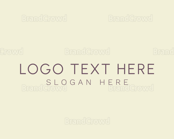Minimalist Brand Wordmark Logo