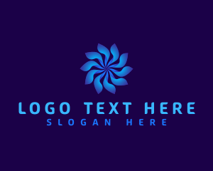 Swoosh - Floral Tech Swirl logo design