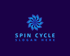 Floral Tech Swirl logo design