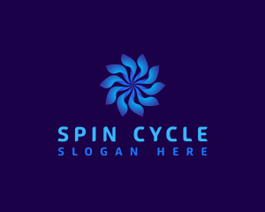 Rotate - Floral Tech Swirl logo design