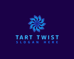 Floral Tech Swirl logo design